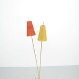 Floor lamp with brass base, 1950s