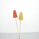 Floor lamp with brass base, 1950s