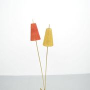 Floor lamp with brass base, 1950s