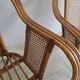 Pair of vintage rattan and cane armchairs – 1960s/70s