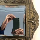 19th Century Repoussé Copper Mirror