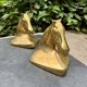 Pair of brass bookends horse Art Deco