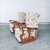 Set of High Wing Back Armchairs, 1900s