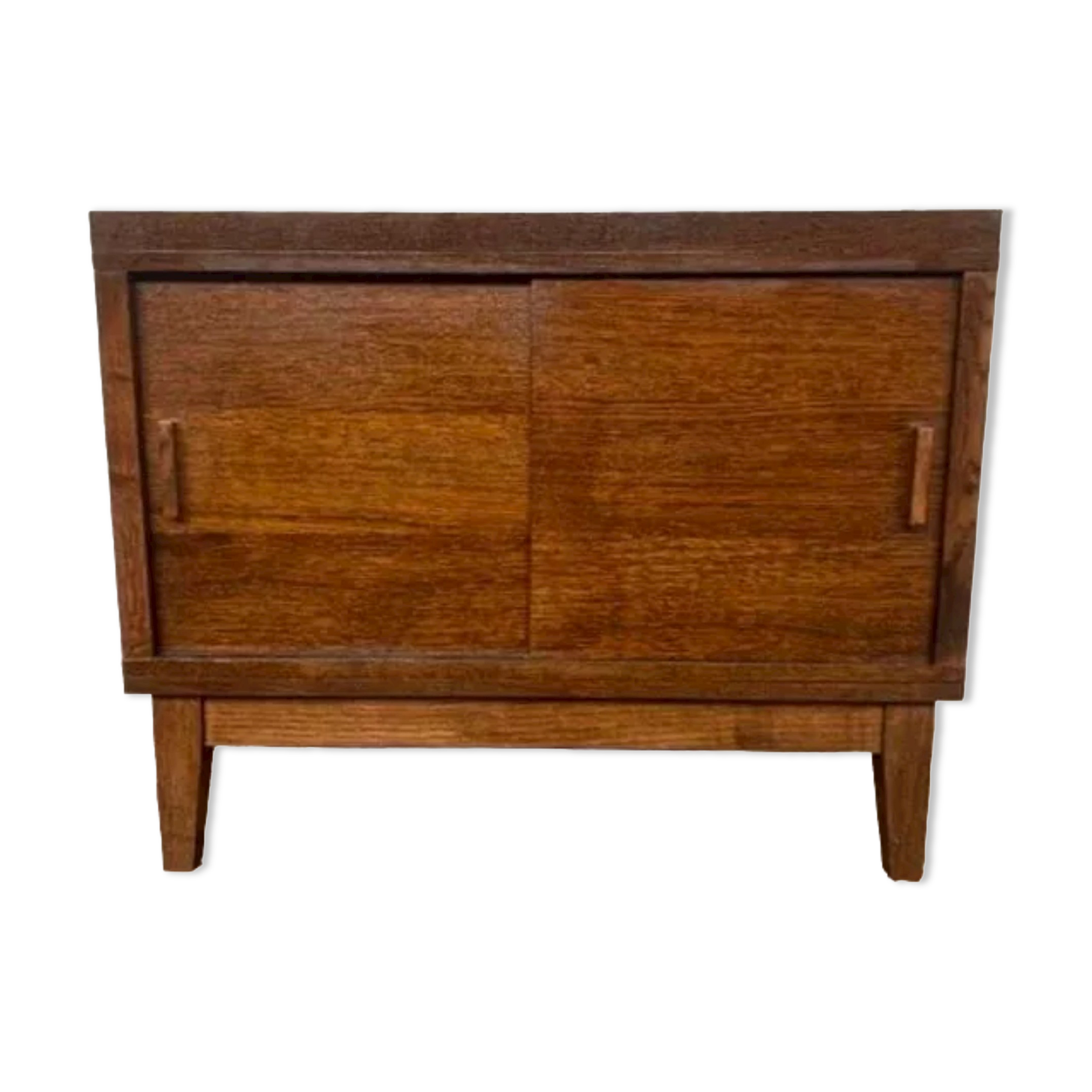 LOW FURNITURE RUSTIC SIDEBOARD MODERNIST ENFILADE HAS 2 DOORS IN CHENE - WIDTH 90 CM
