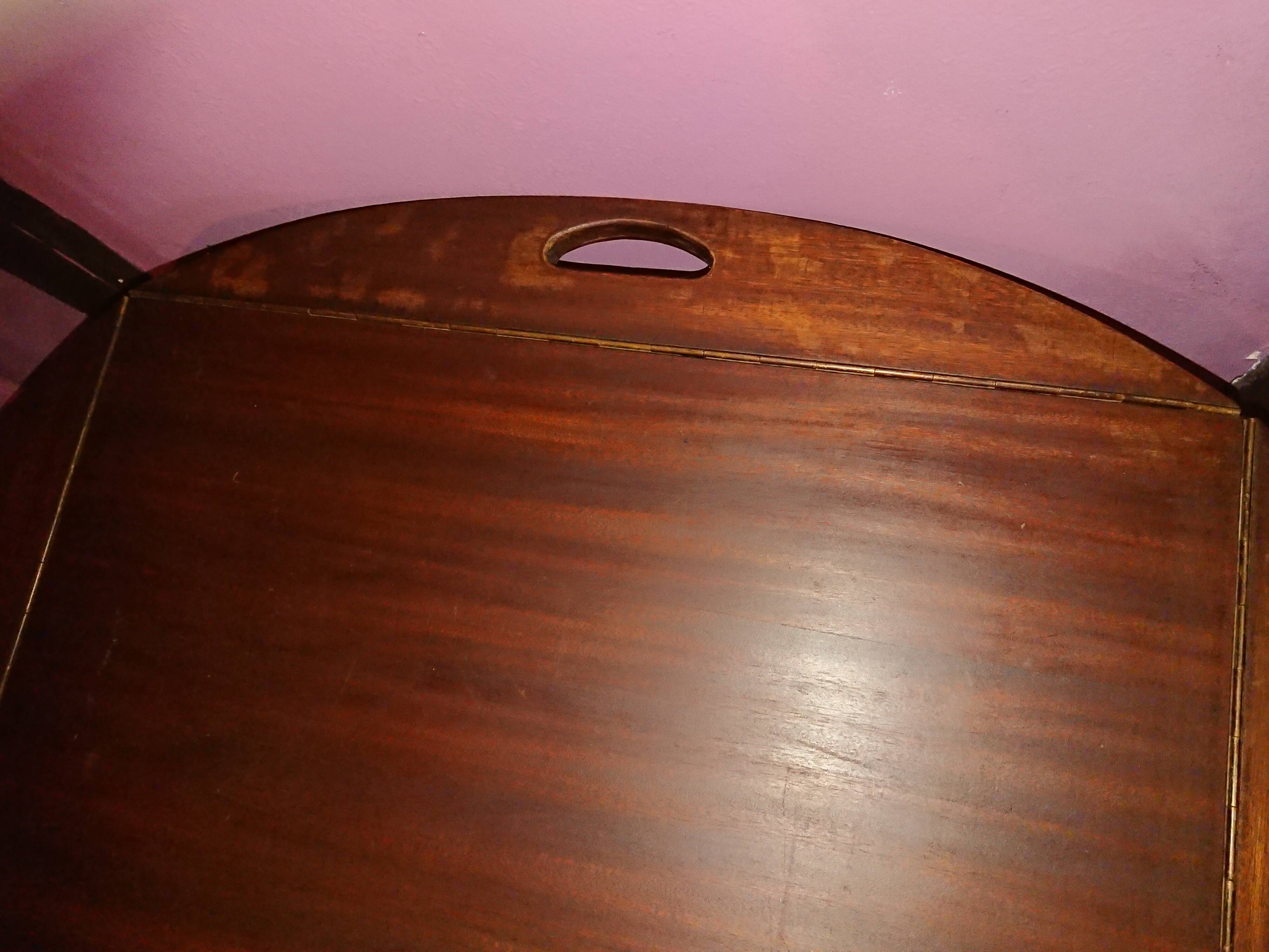 Teak wood coffee table, oval shape, folding boat style 1970