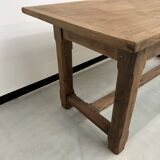 1950s farmhouse table in oak and walnut