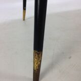 Italian Midcentury Coffee Table with Marble Top and Brass Feet, 1950s