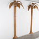 Pair of large "coconut/palm" wall lights in rattan