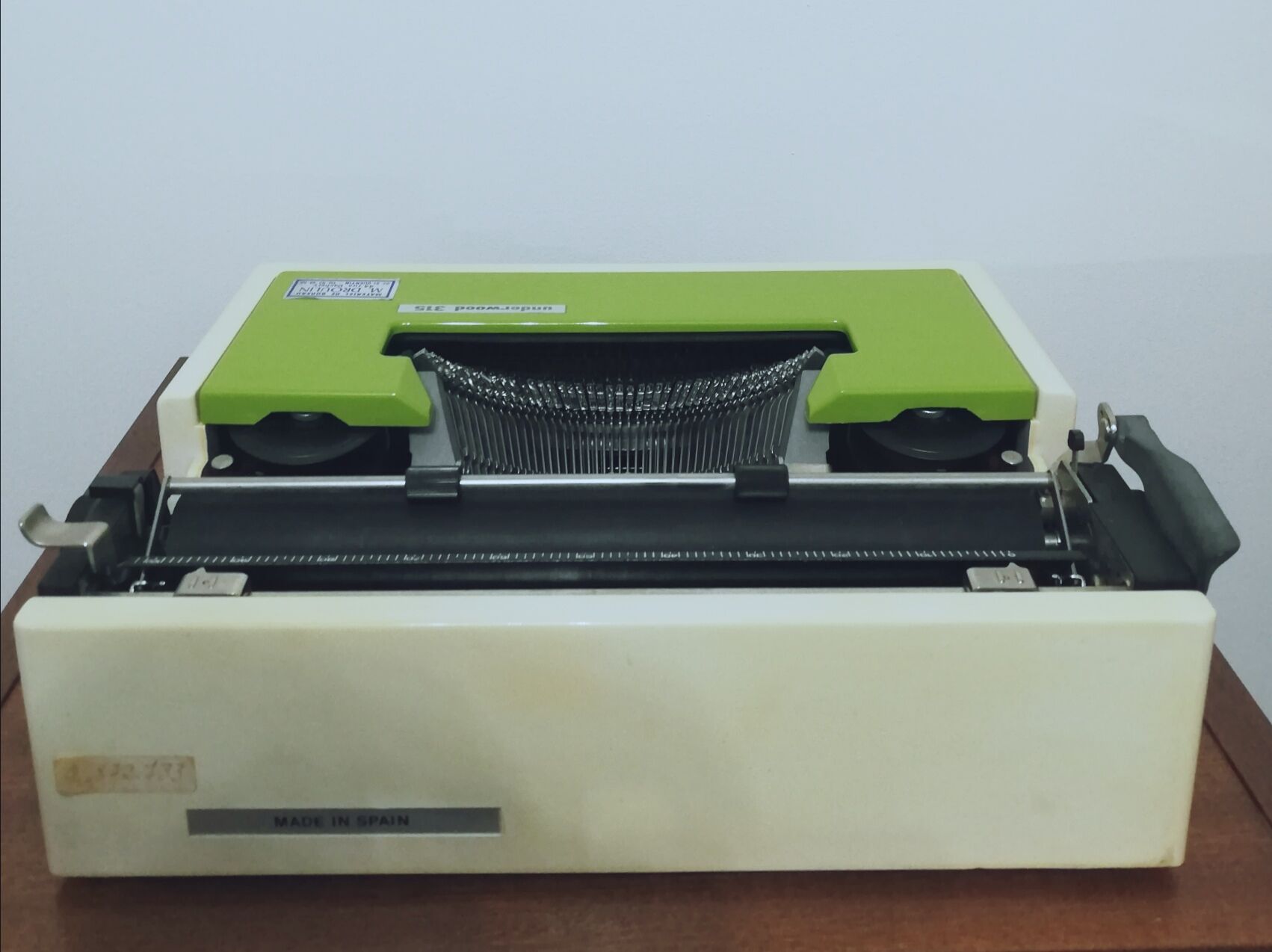 Machine à écrire Underwood 315 verte avec sa mallette