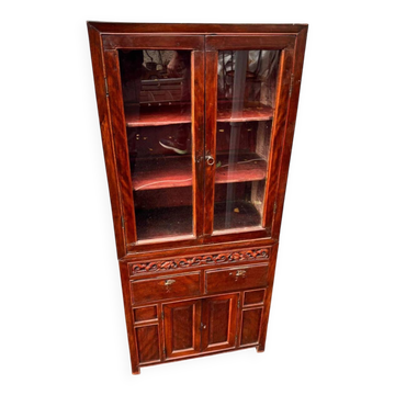 Attractive two-part Indochinese display cabinet. Mid-20th century