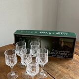 Cristal d’Arques Longchamp – Set de 6 verres à pied n 7 – Vintage 24% PbO