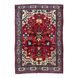 Exceptional Ardebil rug in Velvet and Cotton, Iran, mid-20th century.