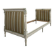 Lit de repos Directoire en bois laqué crème et vert