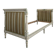Lit de repos Directoire en bois laqué crème et vert