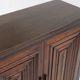 Buffet brutaliste espagnol en bois massif sculpté