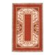 1970's Vintage Turkish Milas Handmade Wool Cotton Orange Area Rug 88x136
