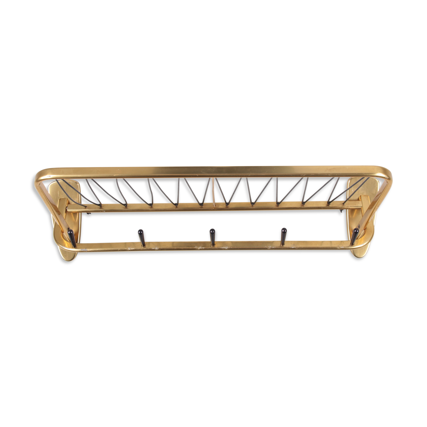 Wall coat rack Hollywood Regency style 1960s