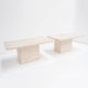 Travertine bedside tables