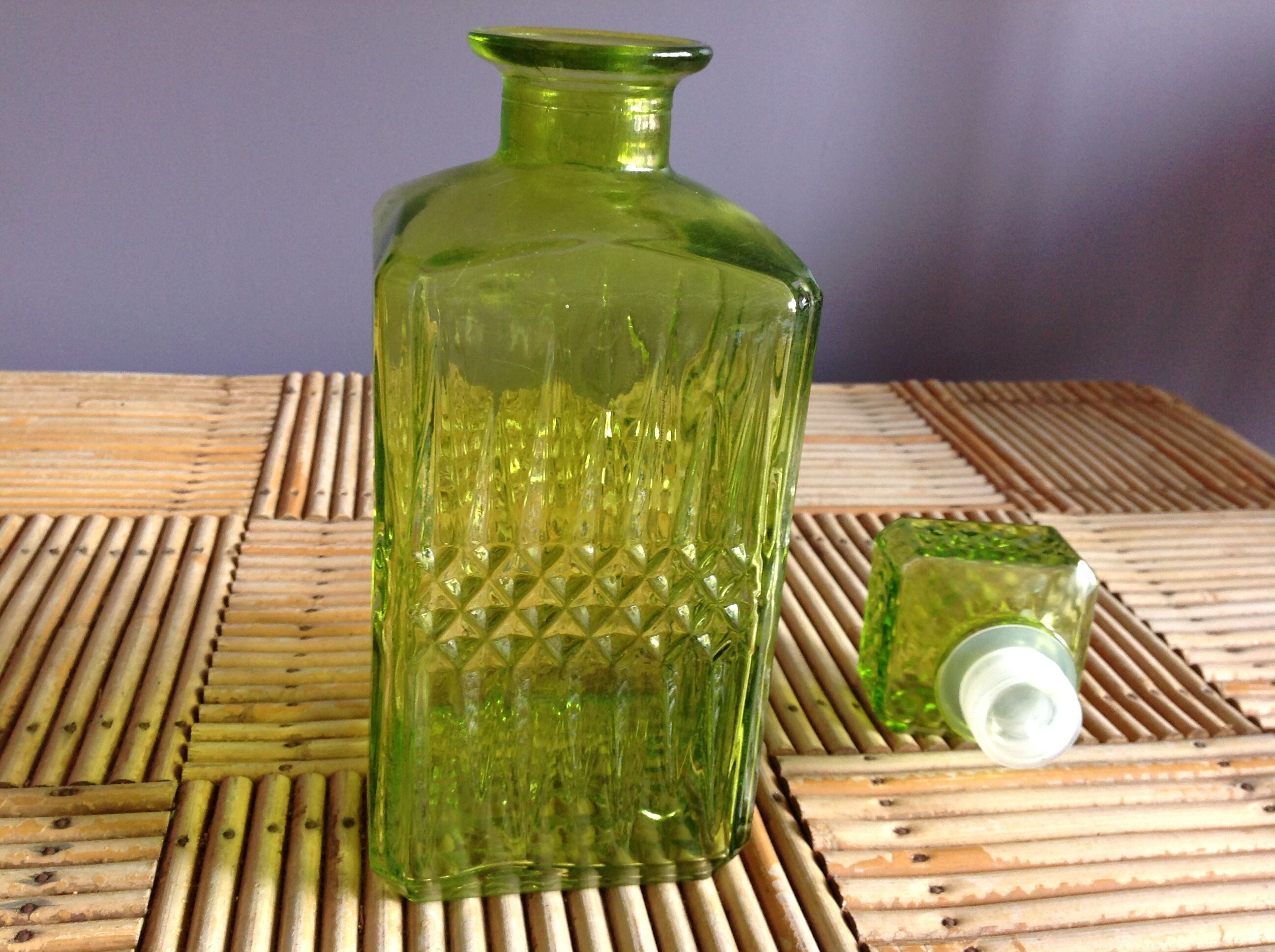 Vintage green carafe