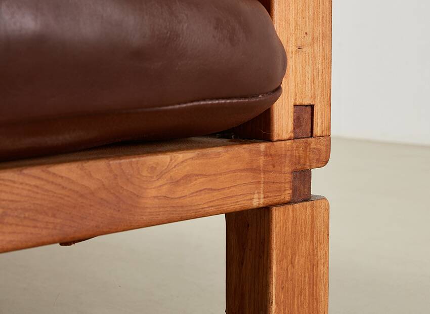 Pierre Chapo S32 Leather Sofa for Atelier Chapo France 1960s