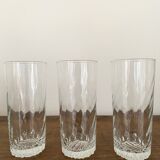3 verres haut à orangeade ou coktail vintage, Félix Potin La Parisienne