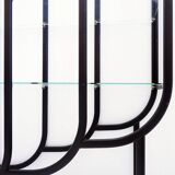 Black Bookcase - Metal and glass - 20th