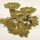"Flowers" candle holder with three brass bobeches