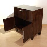 Small Art Deco Bar Cabinet, Macassar Veneer, France, circa 1930