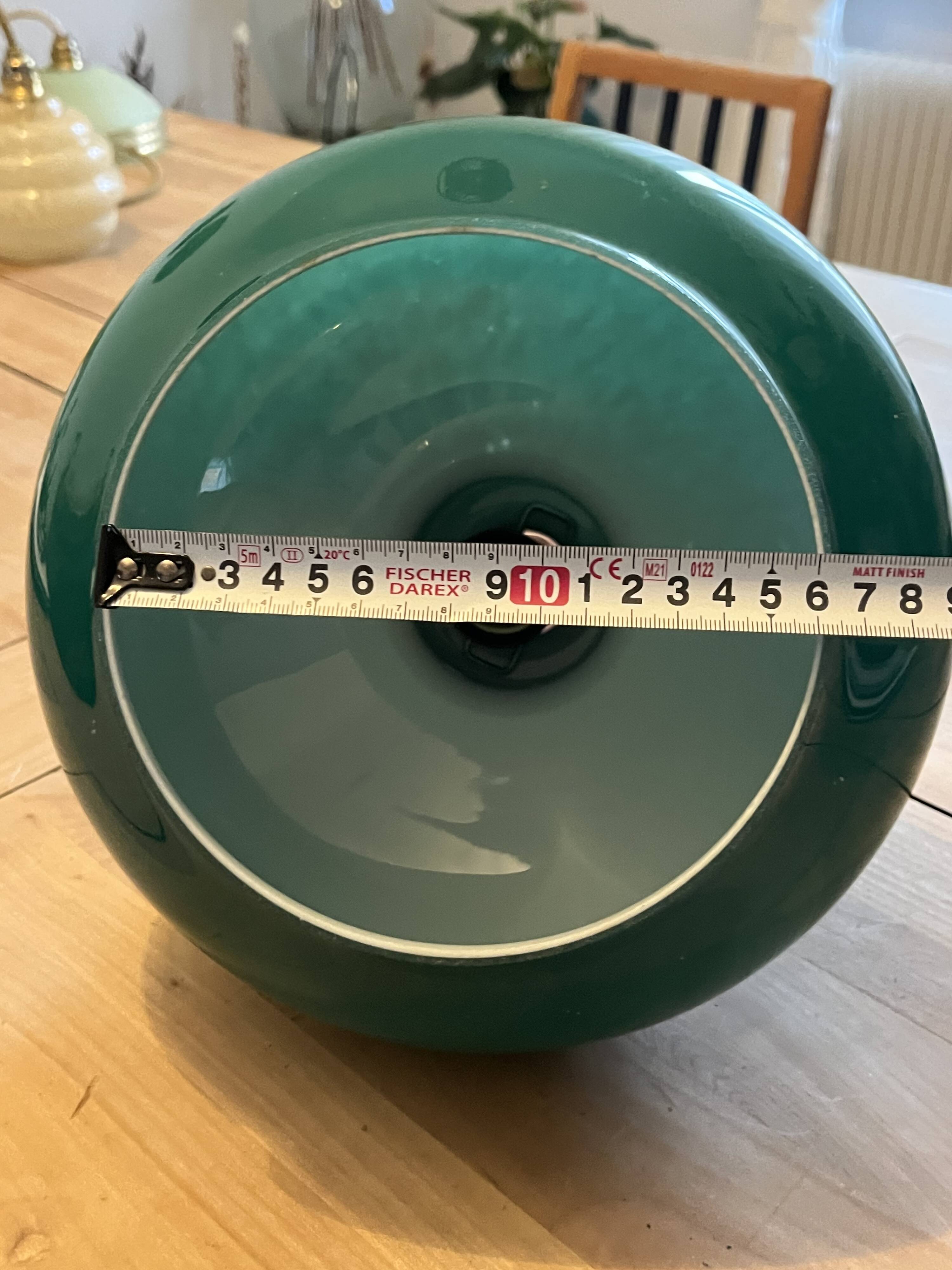 Vintage green opaline suspension "Gourde" – 1970s