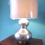 Brushed steel lamp. France 1970