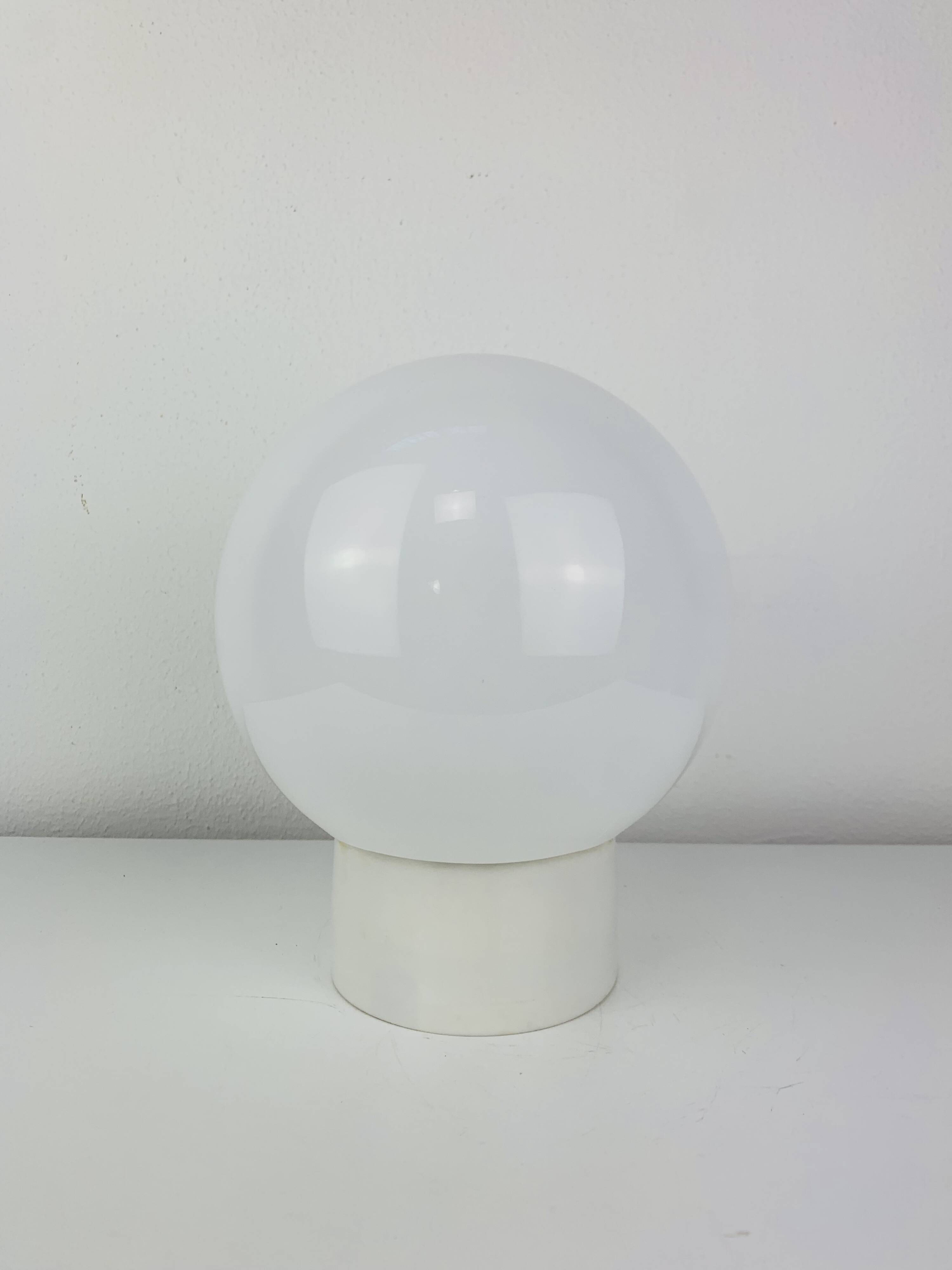 Vintage 50s opaline ball wall lamp