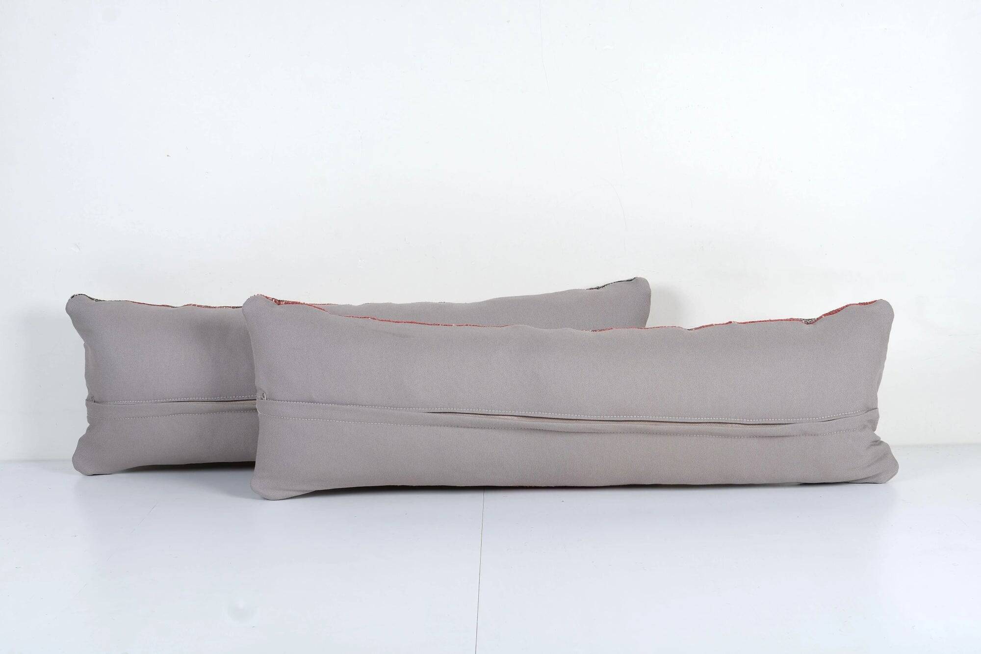 Set of 2 vintage Turkish cushion covers 30x89 cm