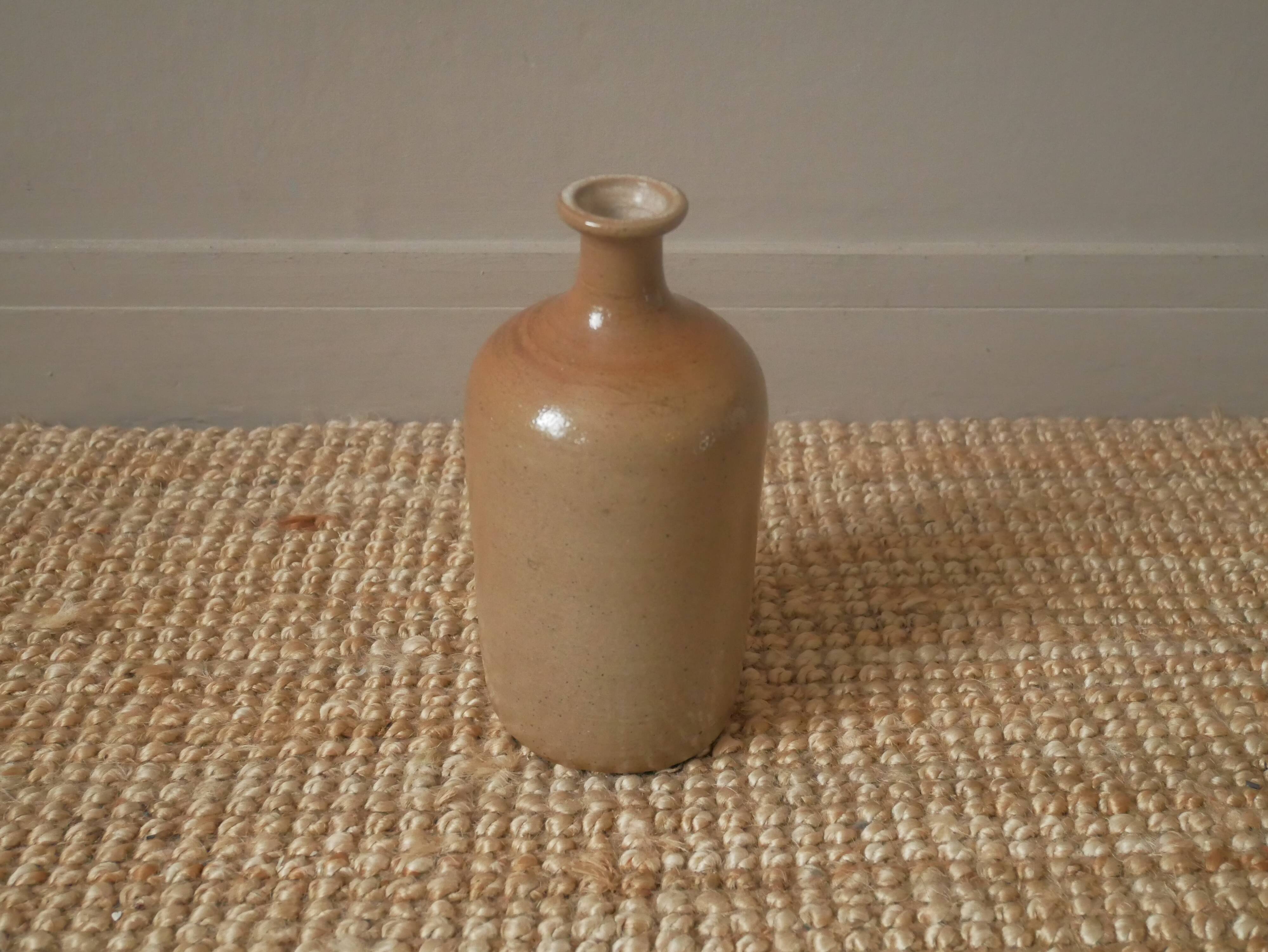 Vintage stoneware vase handmade pottery ceramic soliflore slow Scandinavian country decoration