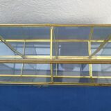Vintage glass and brass showcase