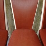 Rare vintage feet compass leatherette chairs 4