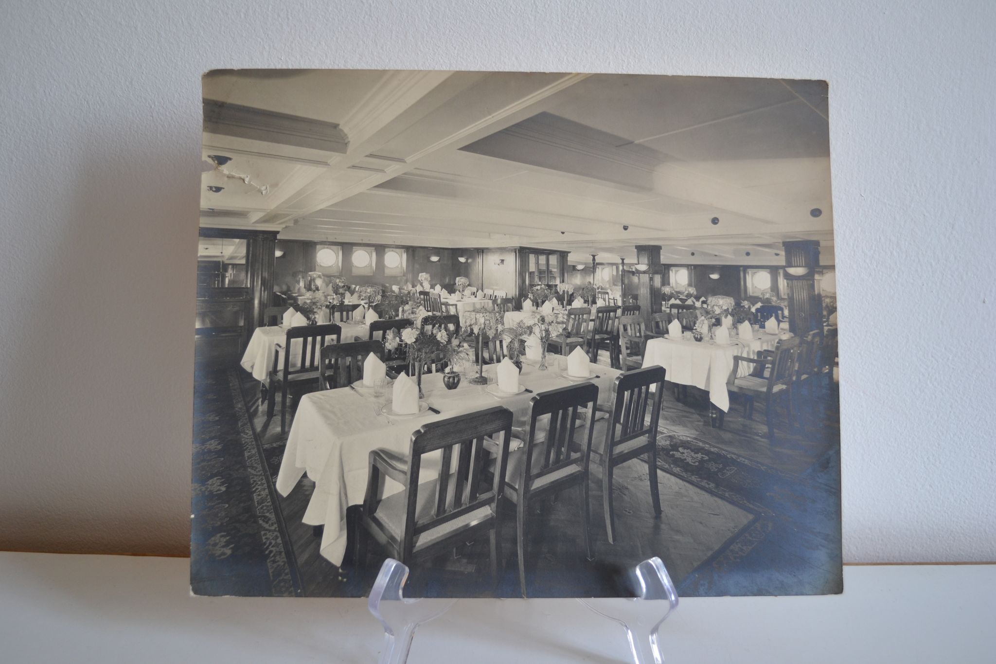 Photo argentique salle de paquebot vers 1930