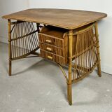 Vintage rattan desk 1960