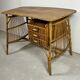 Bureau en rotin vintage 1960