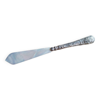 Mother-of-pearl and silver paper cutter