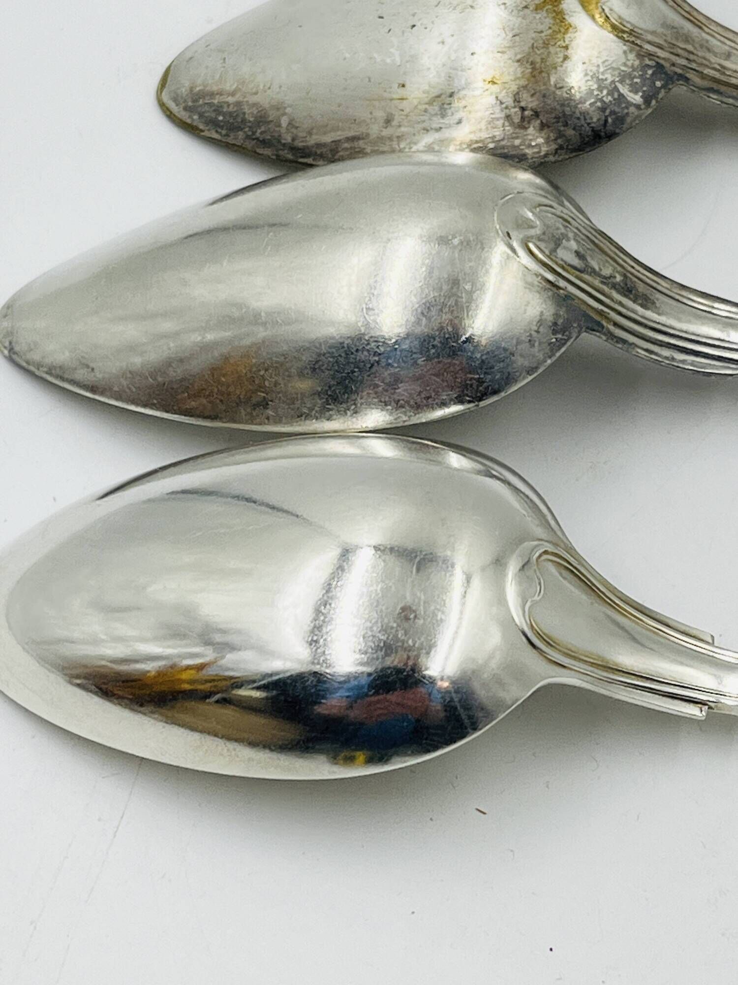 Lot of 6 Silver-Plated Metal Soup Spoons Wiskemann