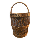 Grand panier linge jouet rotin osier