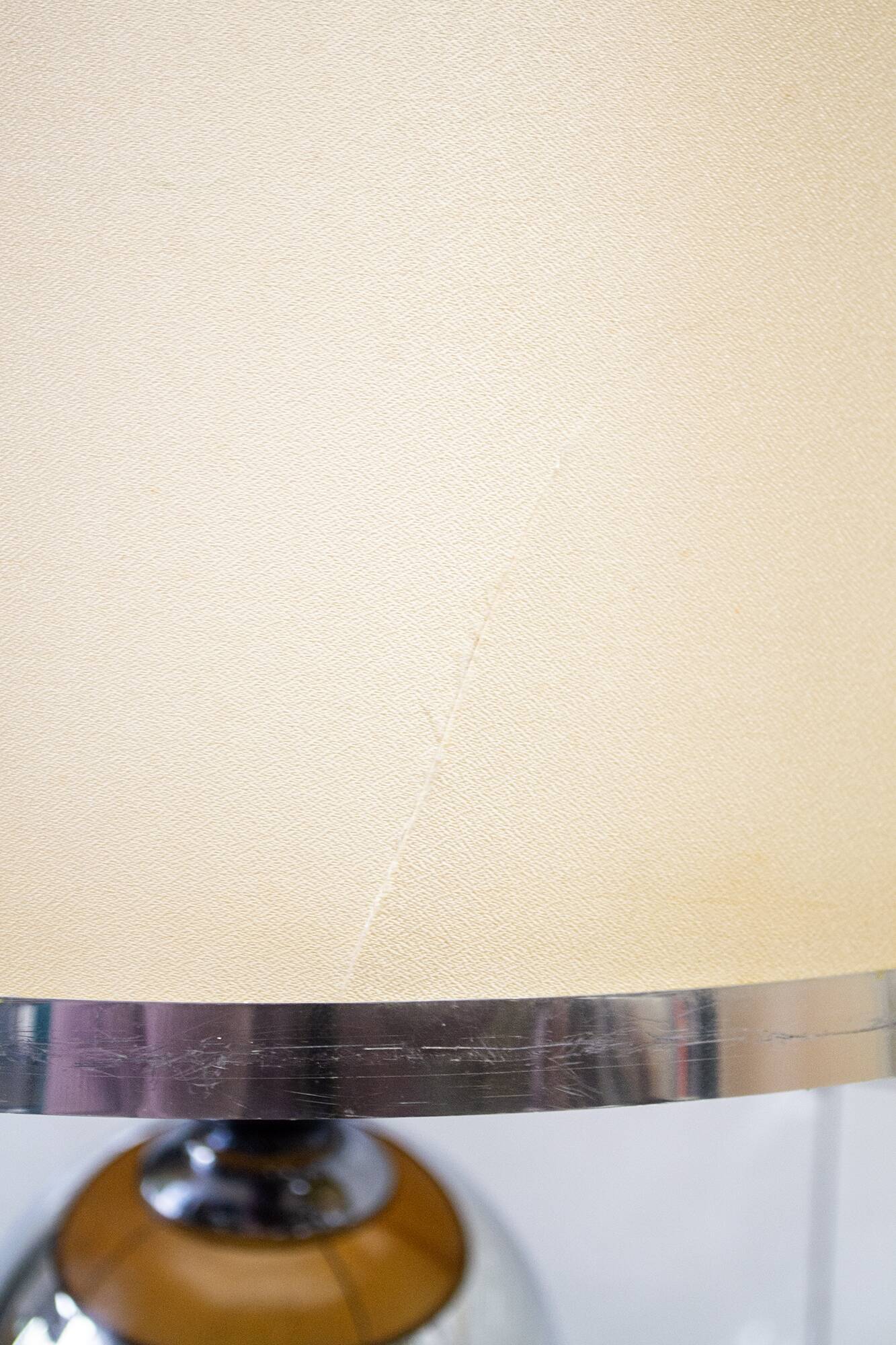 Lampada da terra con base in acciaio cromato di Reggiani, anni '70