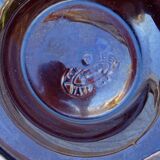 Assiettes à huîtres vintage françaises en céramique Vallauris, signées Marius Giuge, lot de quatre