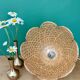 Vintage pendant light in natural materials