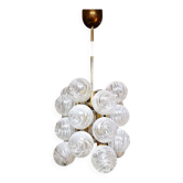 Suspension vintage spoutnik allemande boules de neige en verre 1970