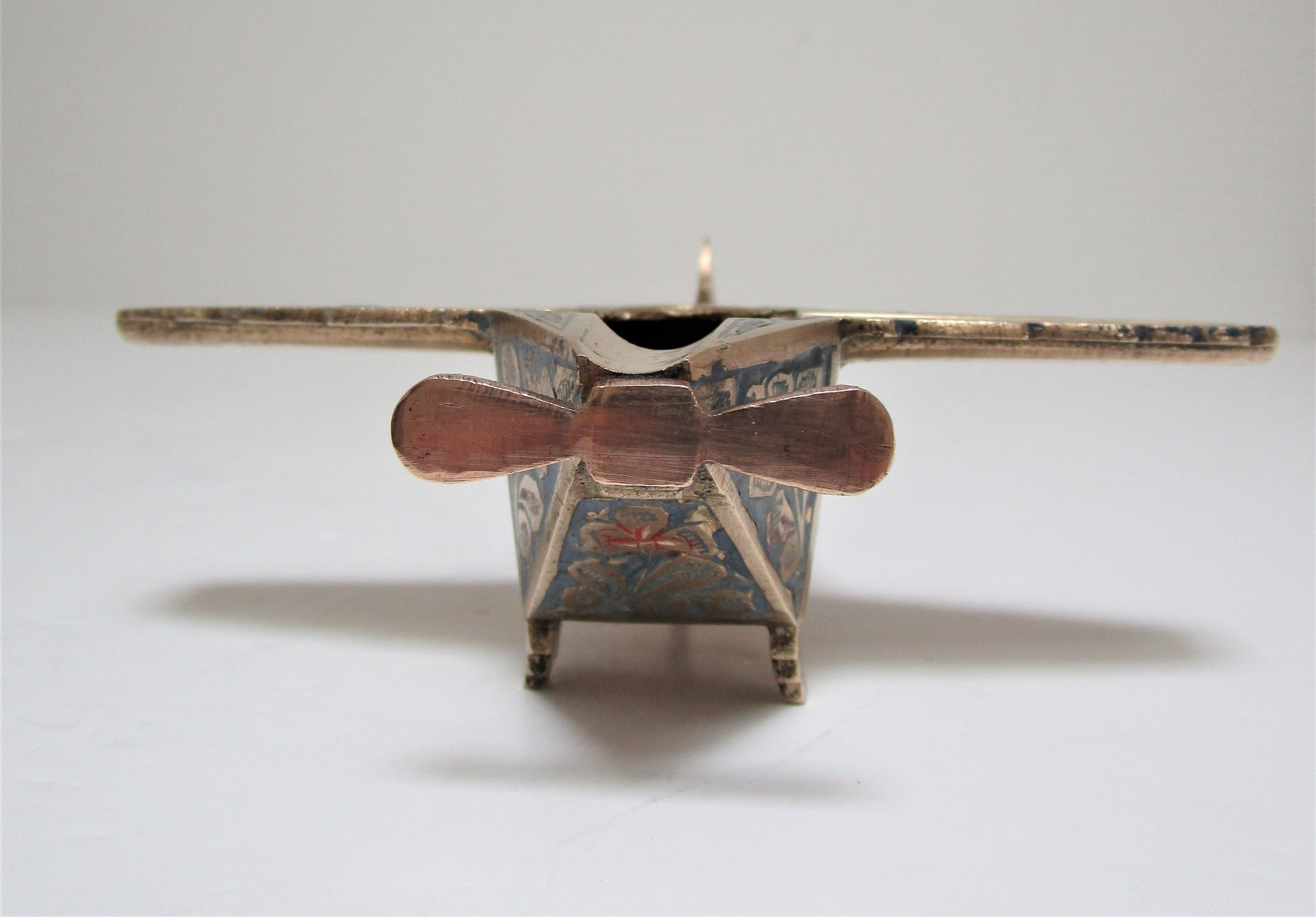 Vintage brass plane ashtray 70