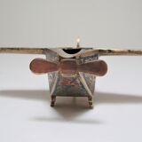 Vintage brass plane ashtray 70