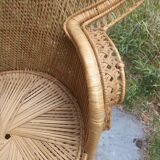 Emmanuelle armchair in rattan years 50