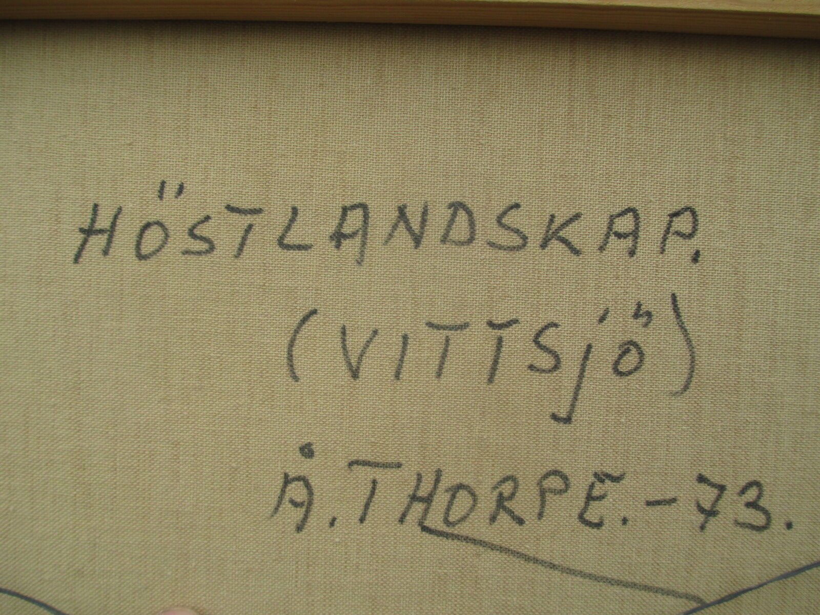 Art, Vittsjo, aut. T. A. I. Olsson, Sweden, 1970s