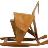 Sculptural rocking chair origami bird